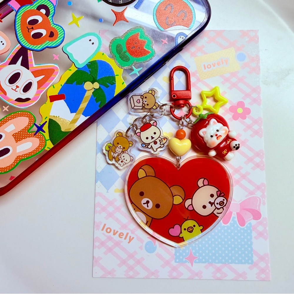 rilakkuma double sided acrylic keychain bagcharm